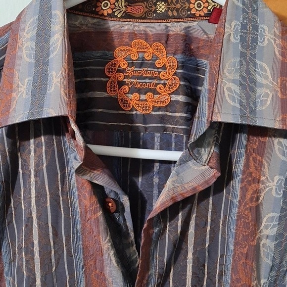Luciano Visconti‎ Button Shirt Size Medium - Picture 3 of 6